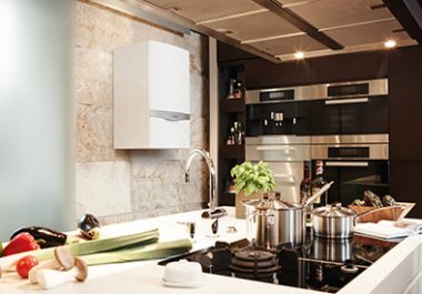 boiler installed into kitchen